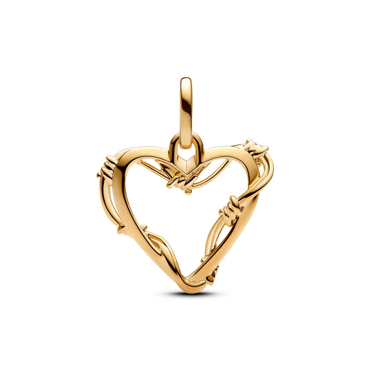 Pandora Draadhart Hangende Bedel goudverguld medallion - 762526C00