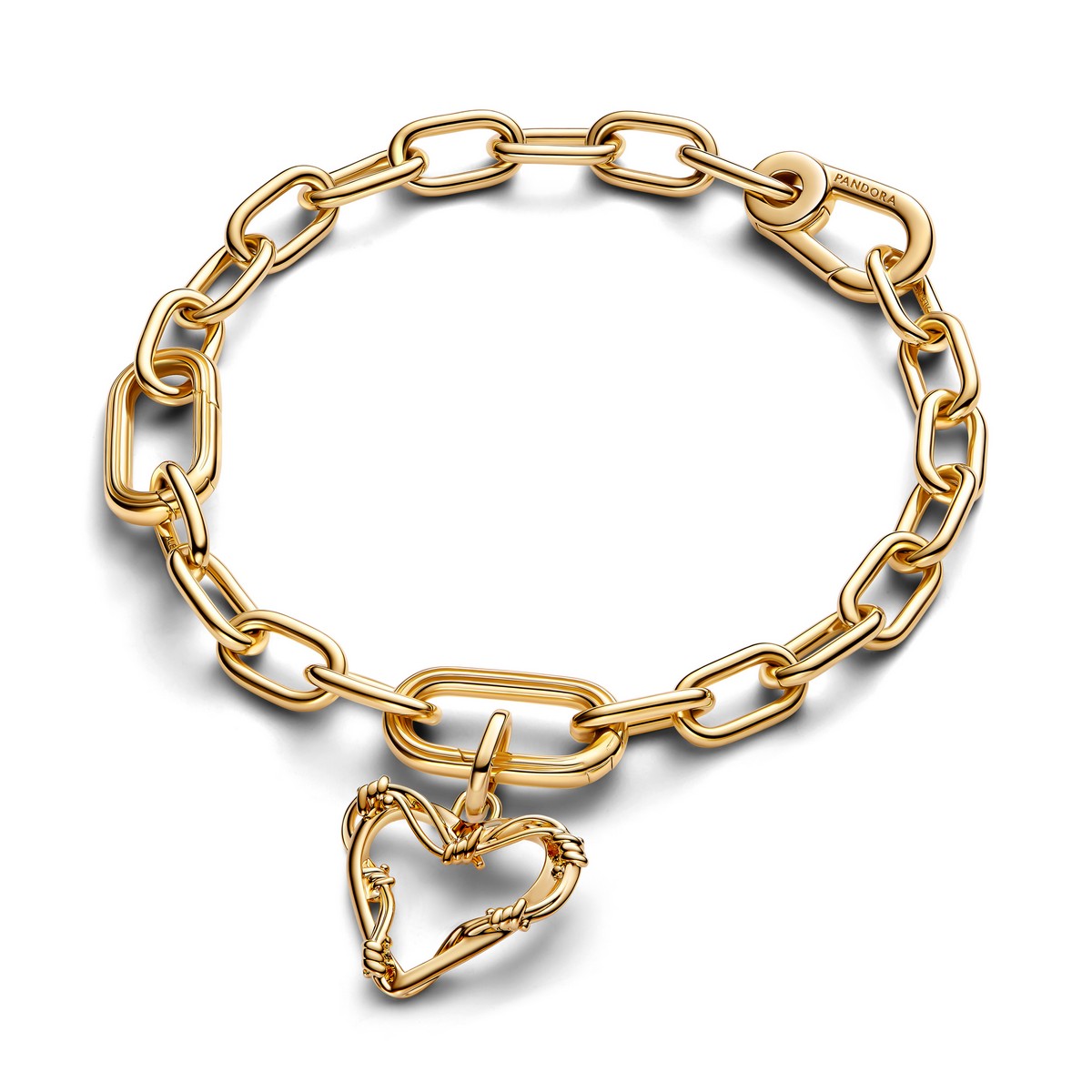 Pandora Draadhart Hangende Bedel goudverguld medallion - 762526C00