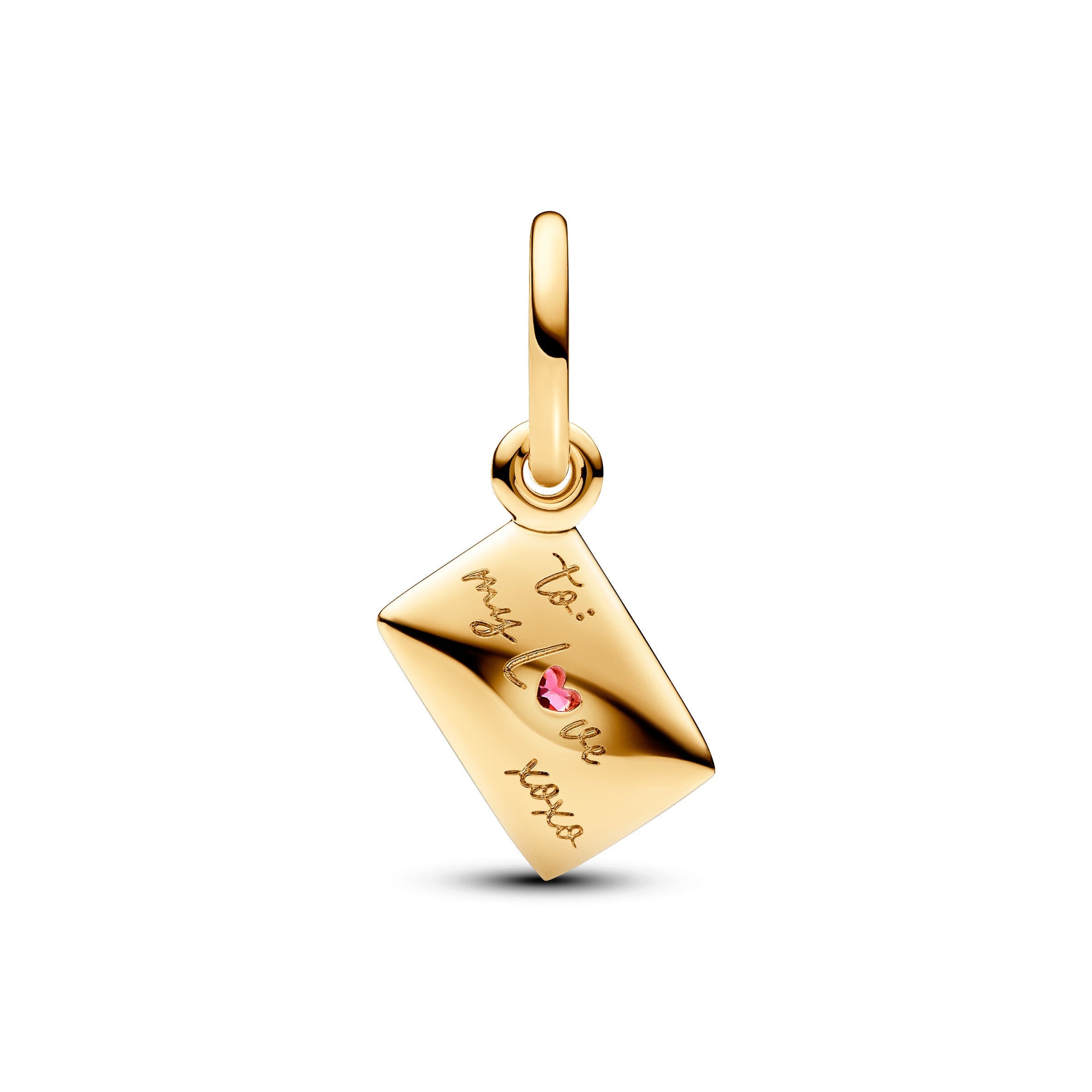 Pandora Hangende bedel envelop liefdesbrief goudverguld - 762606C01