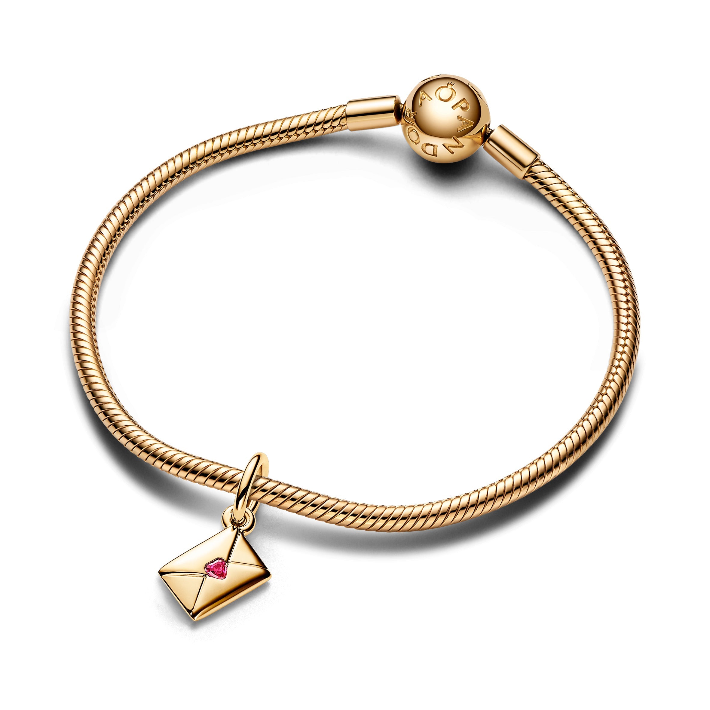 Pandora Hangende bedel envelop liefdesbrief goudverguld - 762606C01