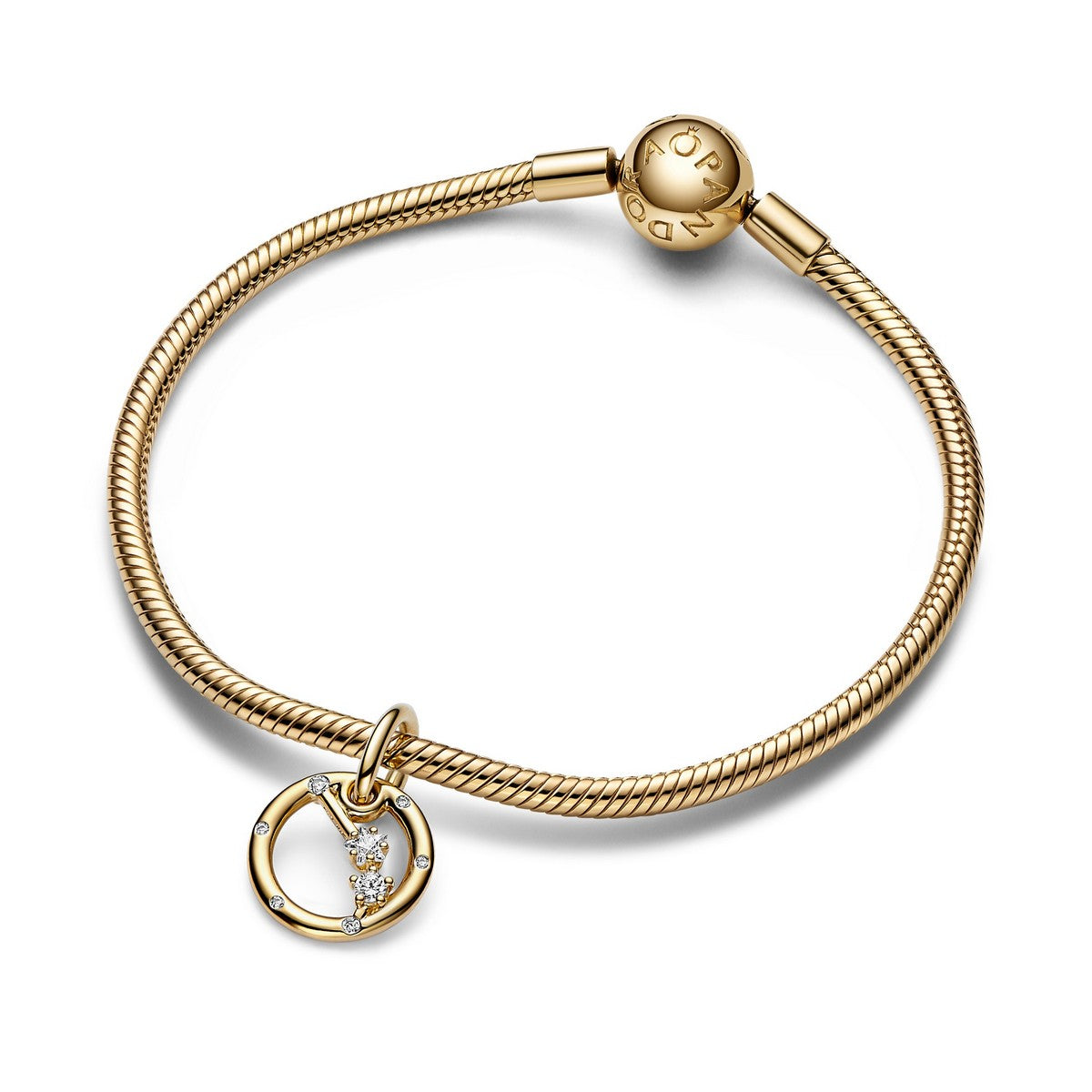 Pandora Dierenriem hangende bedel Ram goudverguld - 762719C01