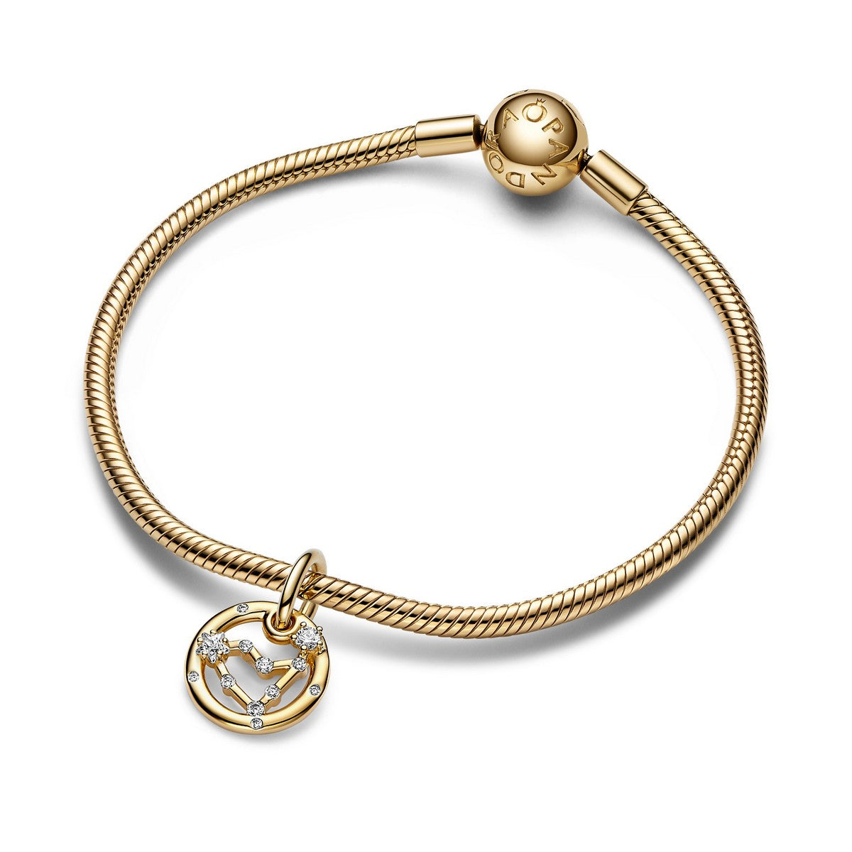 Pandora Dierenriem hangende bedel Steenbok goudverguld - 762720C01