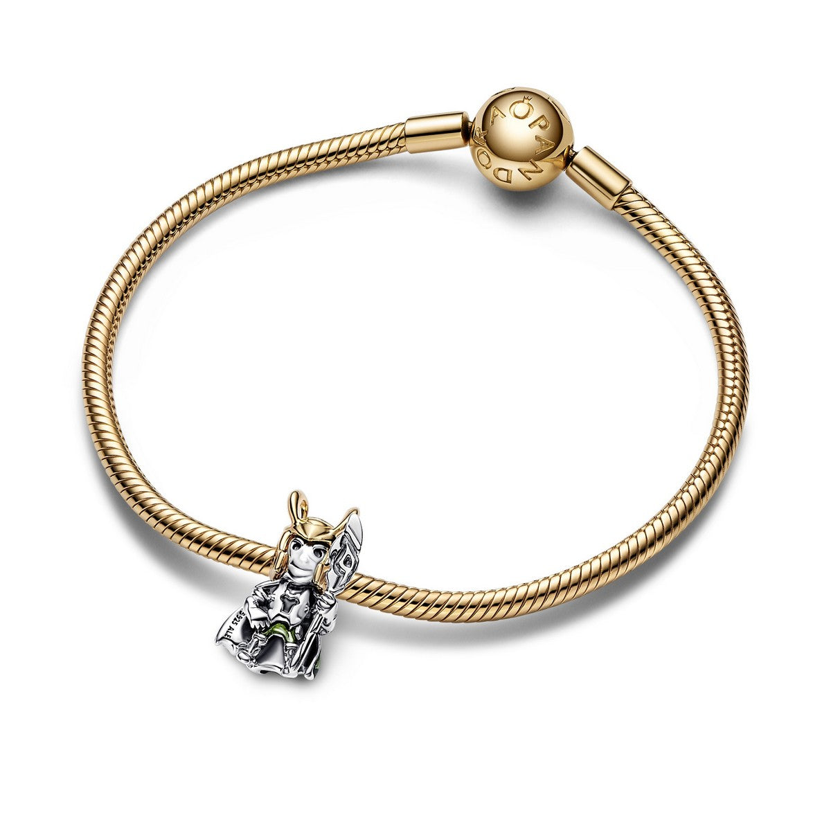 Pandora Marvel bedel Loki bicolor zilver en goudverguld - 762764C01