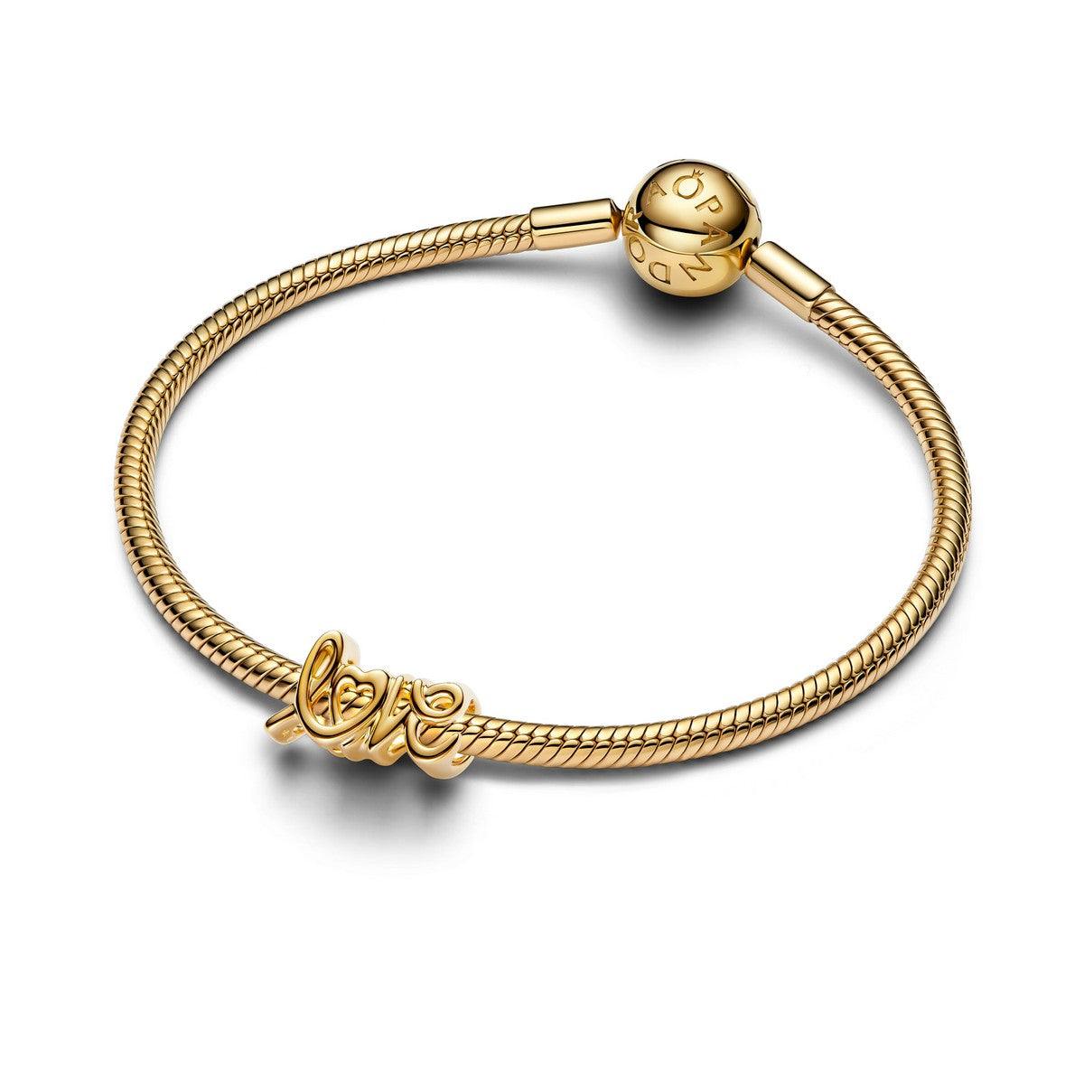 Pandora Bedel love handgeschreven goudverguld - 763055C00