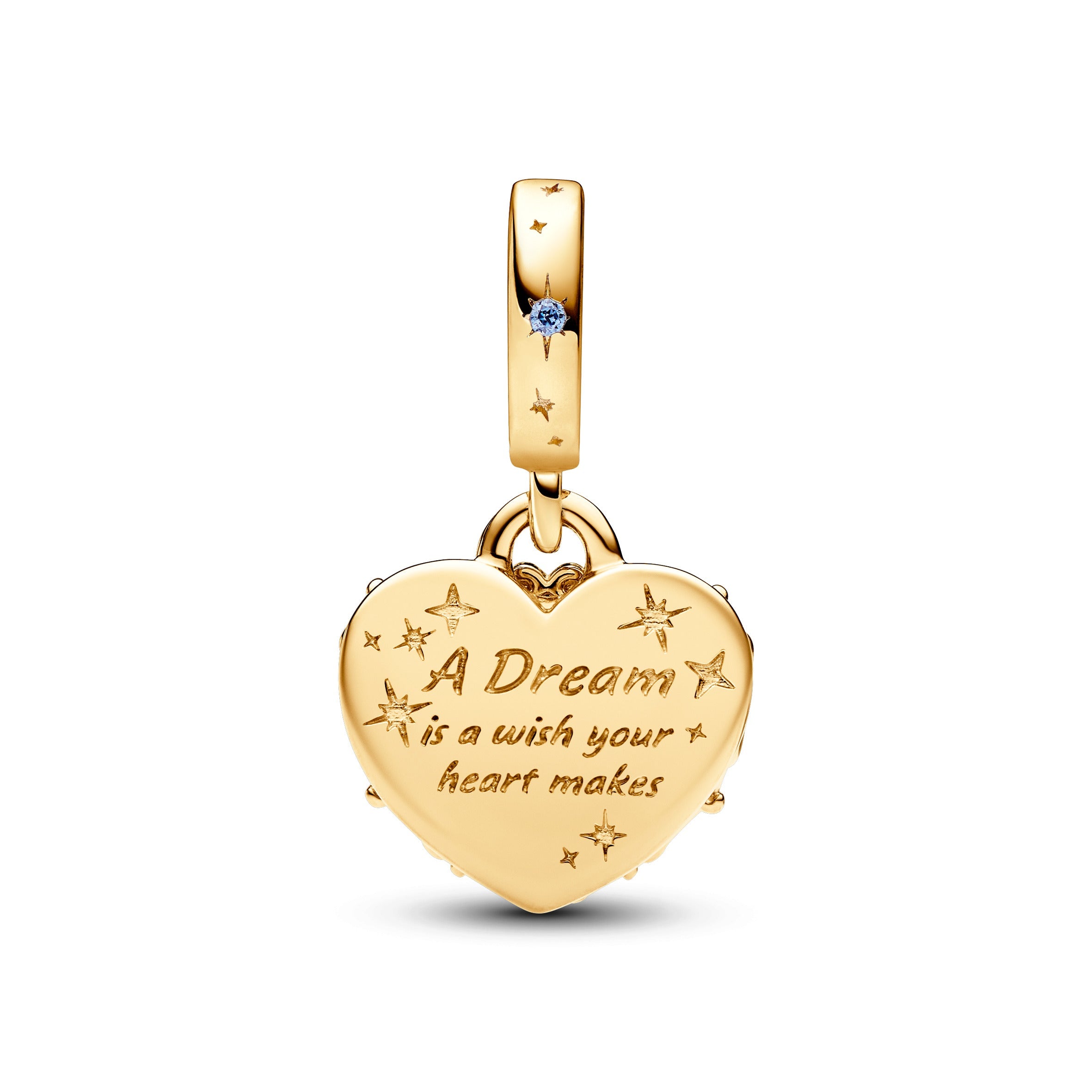 Pandora Disney Assepoesters koets & hart dubbele hangende bedel goudverguld - 763072C01
