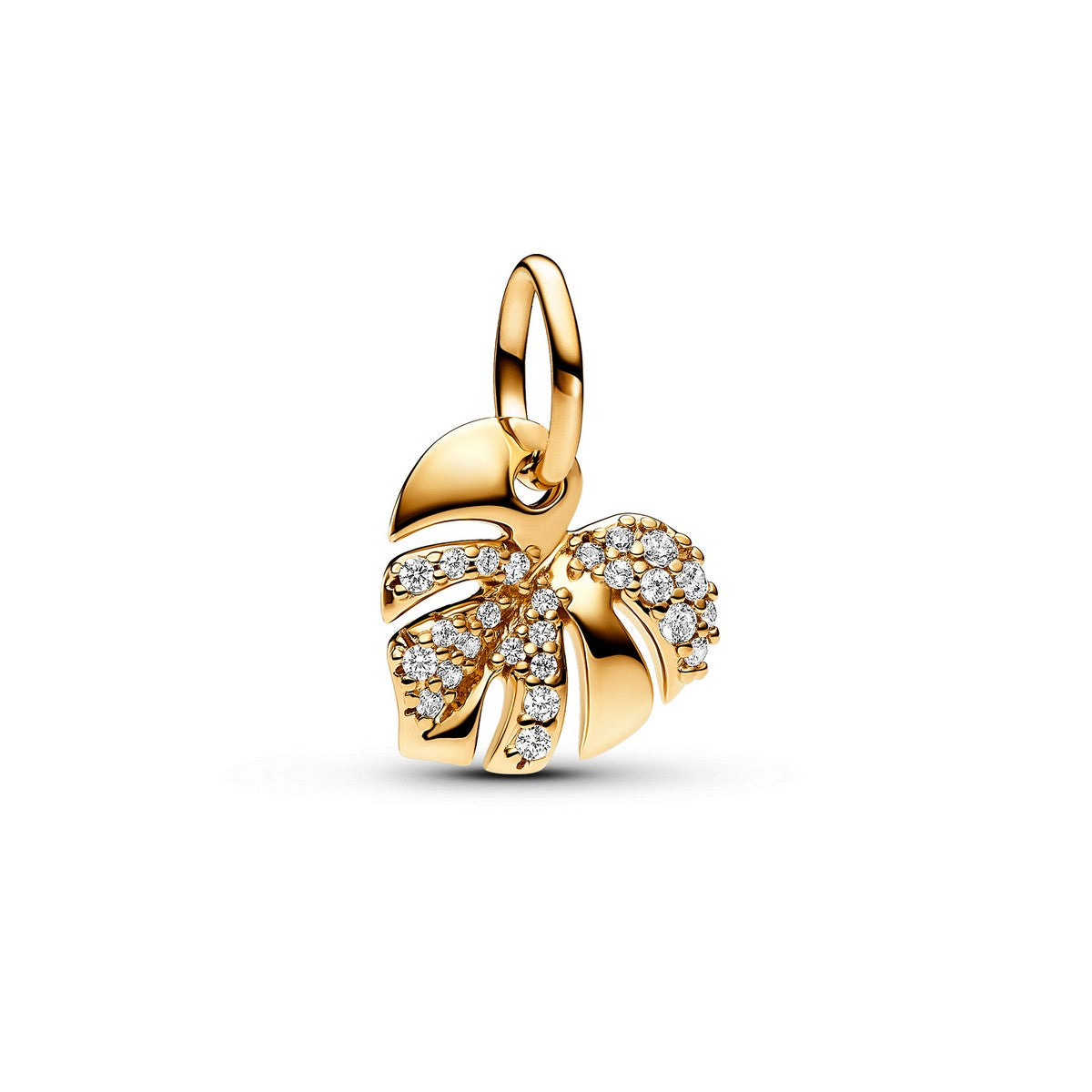 Pandora Sprankelend Monstera Blad Hangende Bedel goudverguld - 763349C01