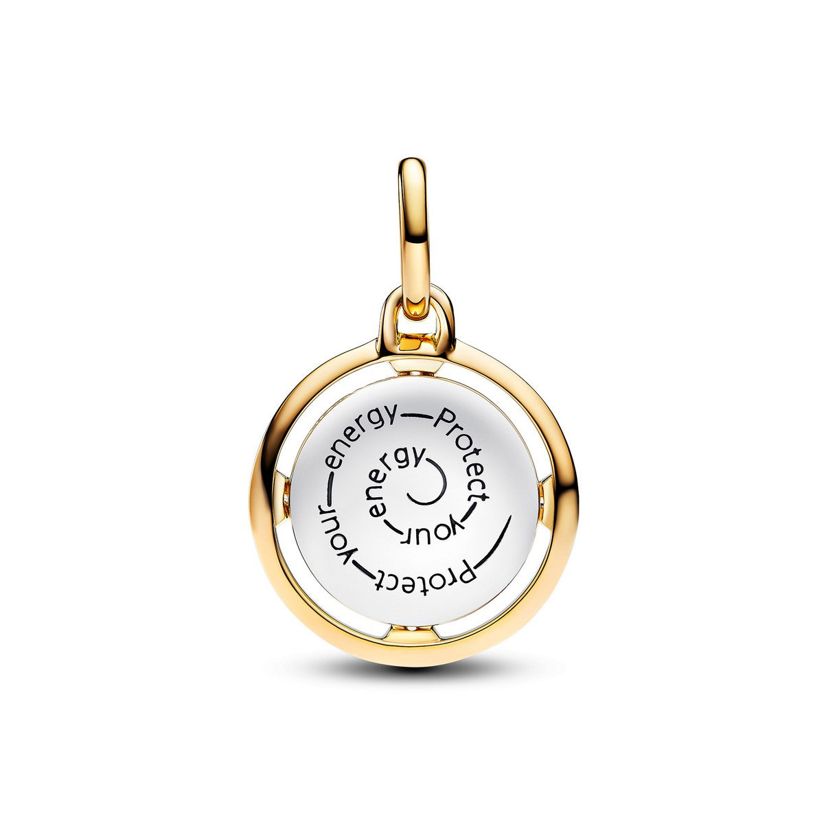 Pandora Bij Medaillonbedel bicolor zilver en goudverguld medallion - 763417C01