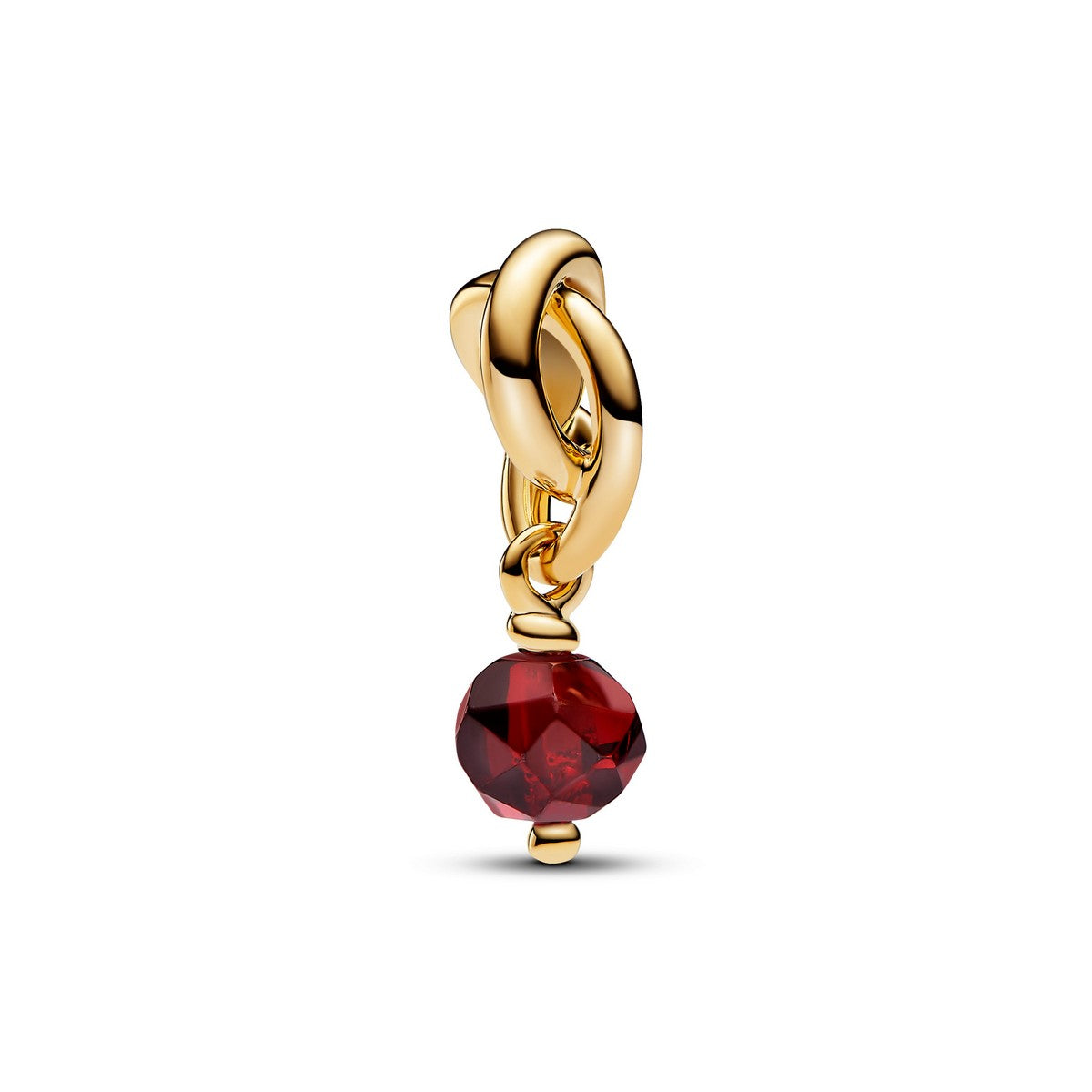 Pandora Facetgeslepen Rode Oneindigheidscirkel Hangende Bedel goudverguld - 763462C01