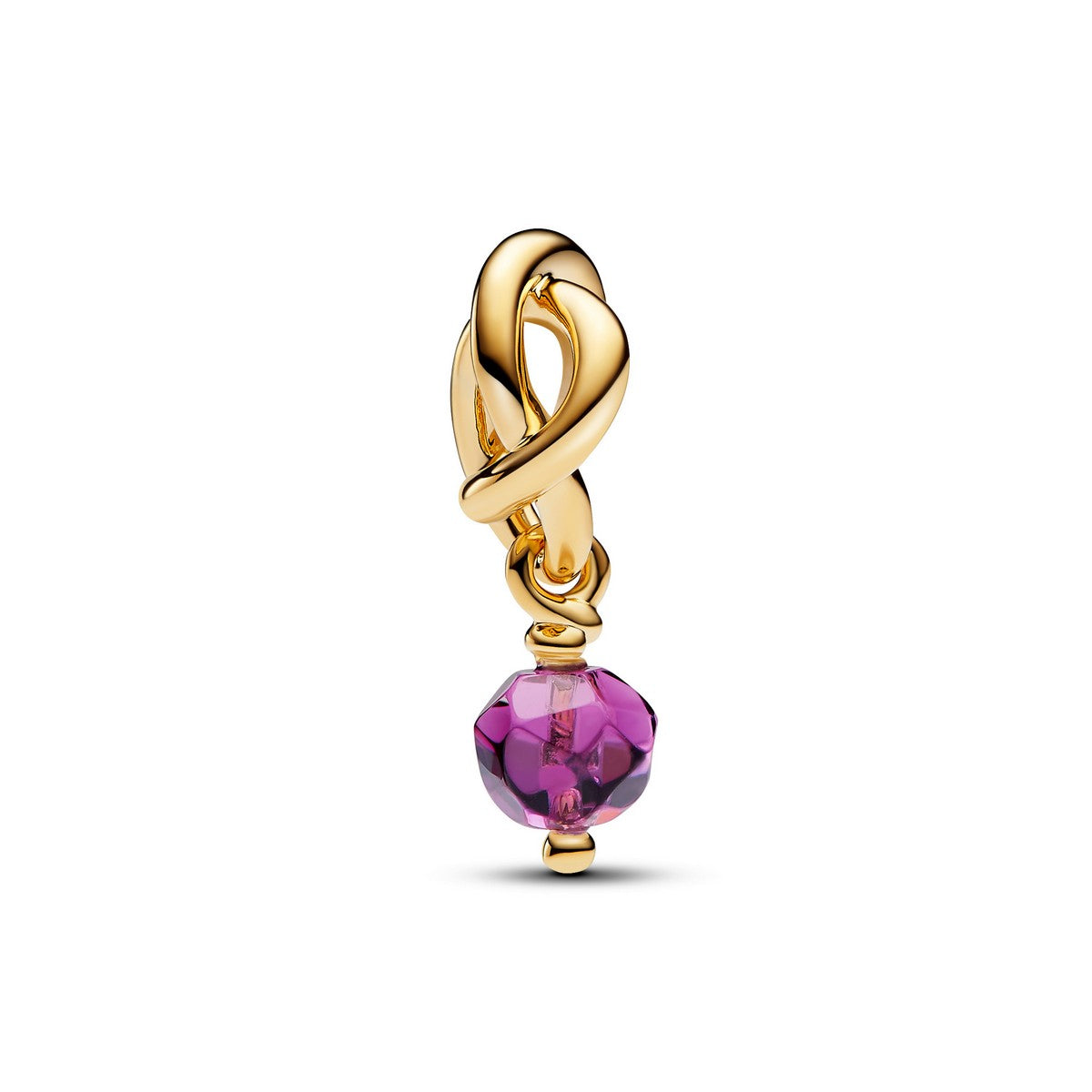 Pandora Facetgeslepen Paarse Oneindigheidscirkel Hangende Bedel goudverguld - 763462C02