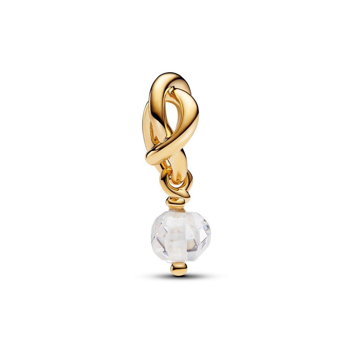 Pandora Facetgeslepen Heldere Oneindigheidscirkel Hangende Bedel goudverguld - 763462C04