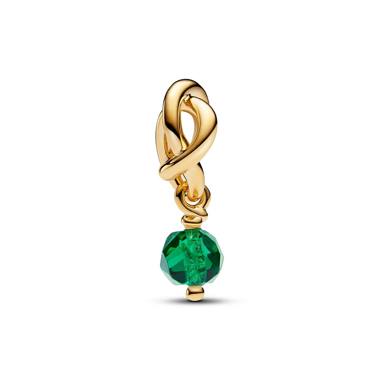 Pandora Facetgeslepen Groene Oneindigheidscirkel Hangende Bedel goudverguld - 763462C05