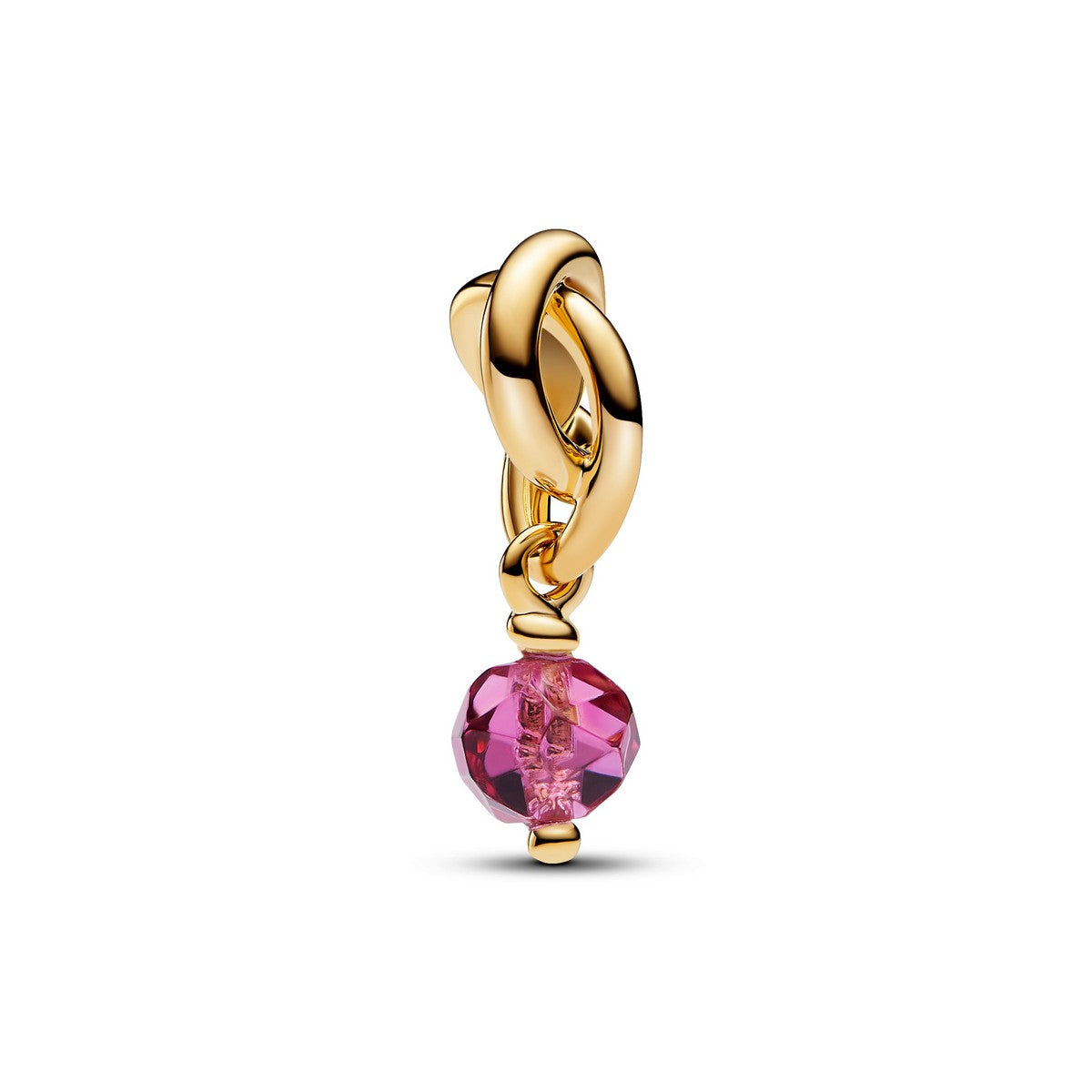 Pandora Facetgeslepen Roze Oneindigheidscirkel Hangende Bedel goudverguld - 763462C10