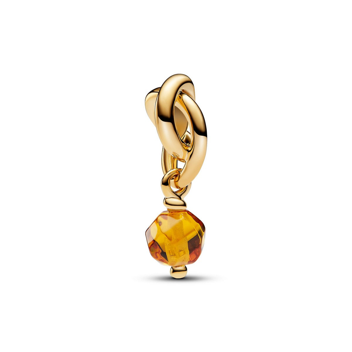 Pandora Facetgeslepen Honingkleurige Oneindigheidscirkel Hangende Bedel goudverguld - 763462C11