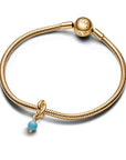Pandora Turkooisblauwe Eeuwigheid Cirkel Hanger Bedel 763462C12 - PansiteNederland.nl