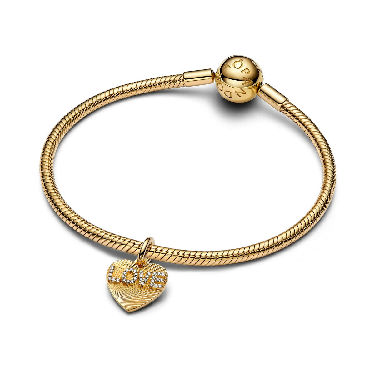 Pandora Hangende bedel met graveerbaar love-hart goudverguld - 763604C01