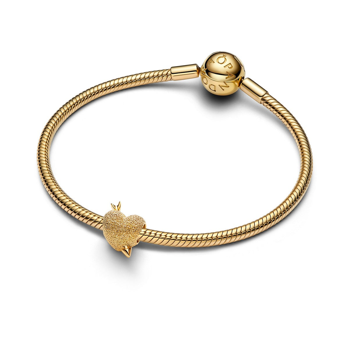 Pandora Cupido Hart Bedel goudverguld - 763666C00