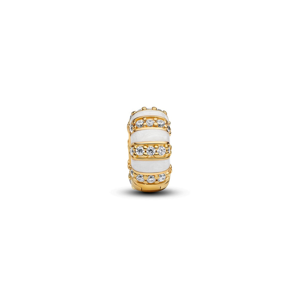 Pandora Stenen & Emaille Clip Bedel goudverguld - 763785C01