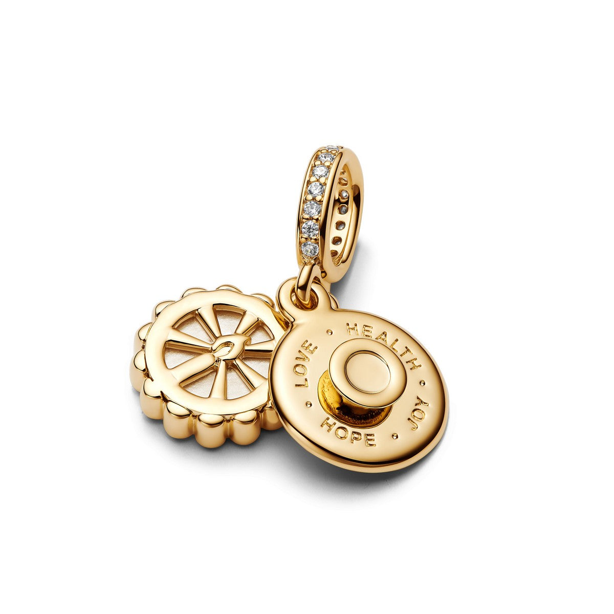 Pandora Happy Birthday Taart Hangende Bedel goudverguld - 763787C01