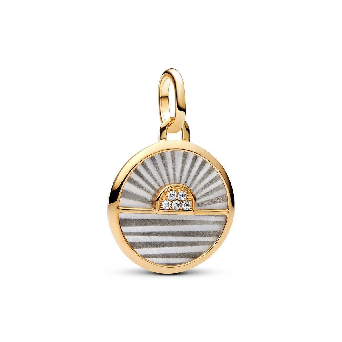 Pandora Zonsopgang Medaillonbedel goudverguld medallion - 763859C01
