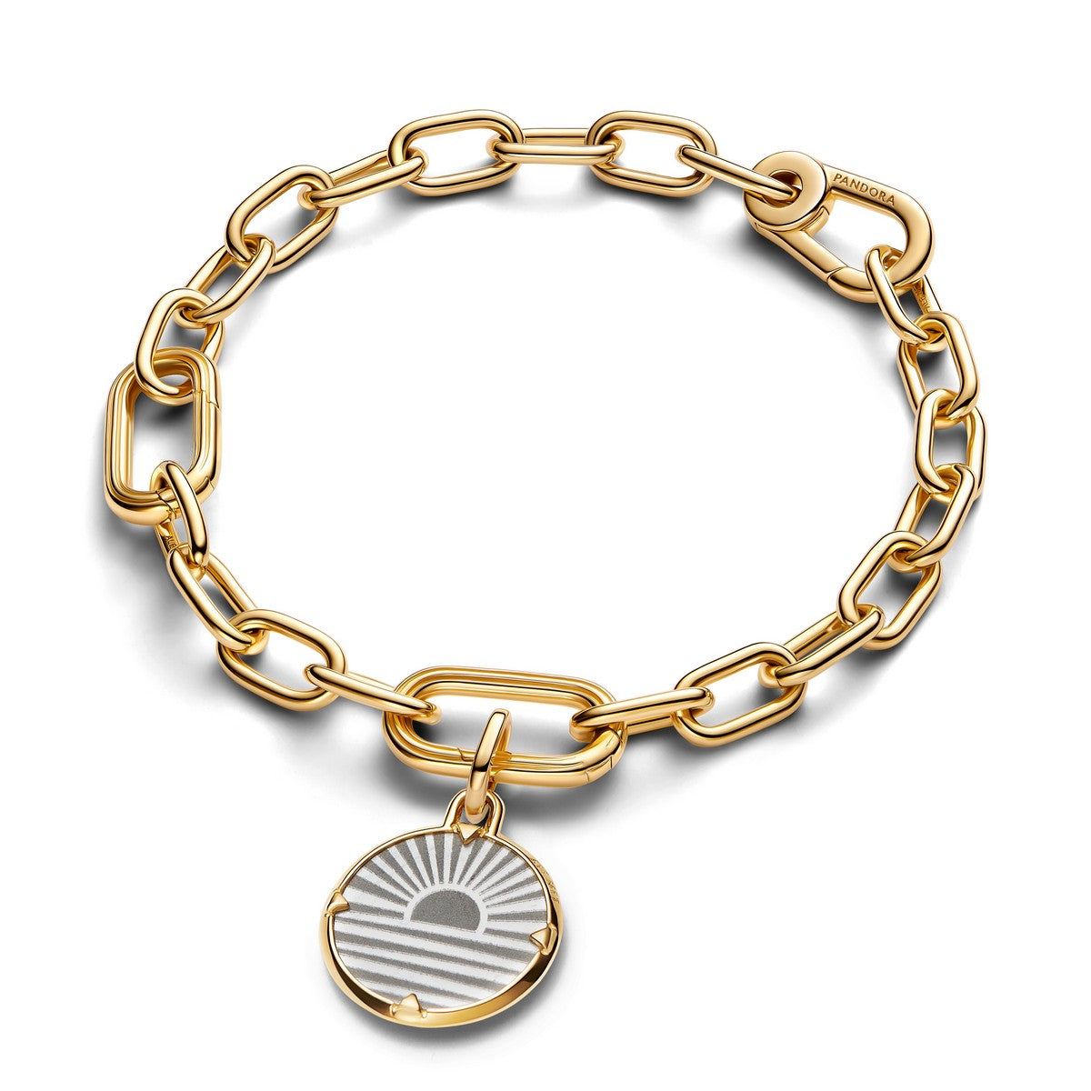 Pandora Zonsopgang Medaillonbedel goudverguld medallion - 763859C01