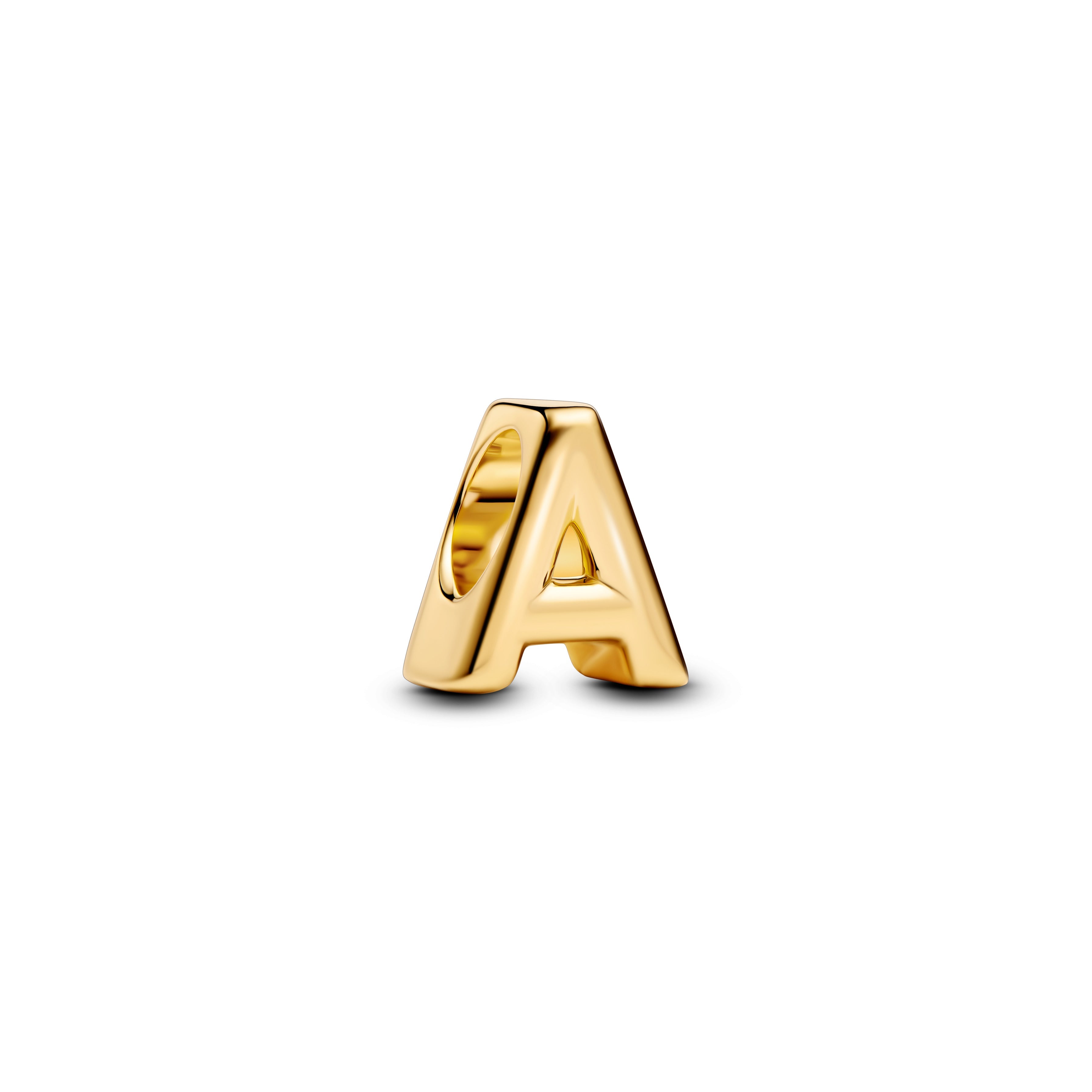 Pandora Letter A Alfabetbedel goudverguld letterbedel - 763947C00