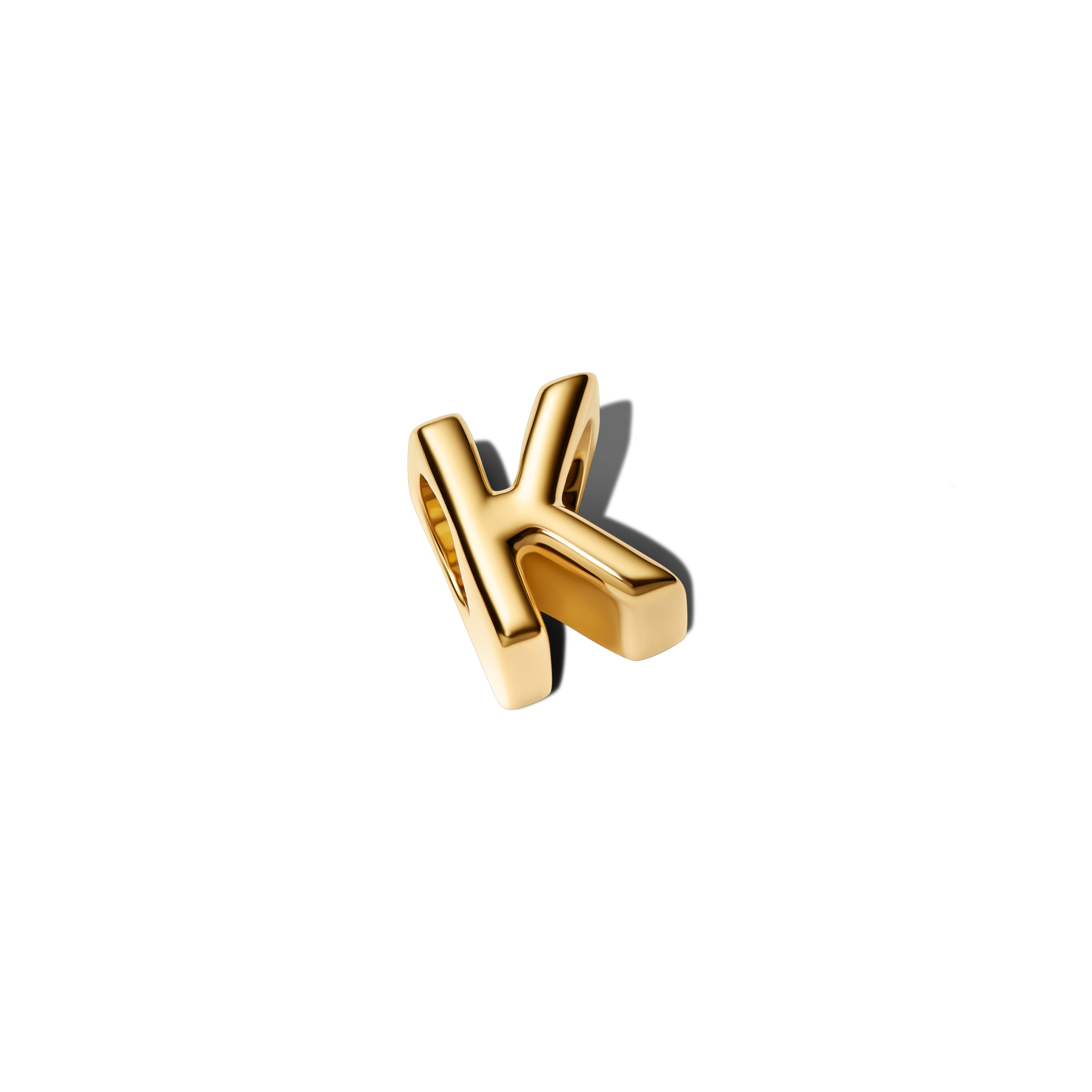 Pandora Letter K Alfabetbedel goudverguld letterbedel - 763957C00