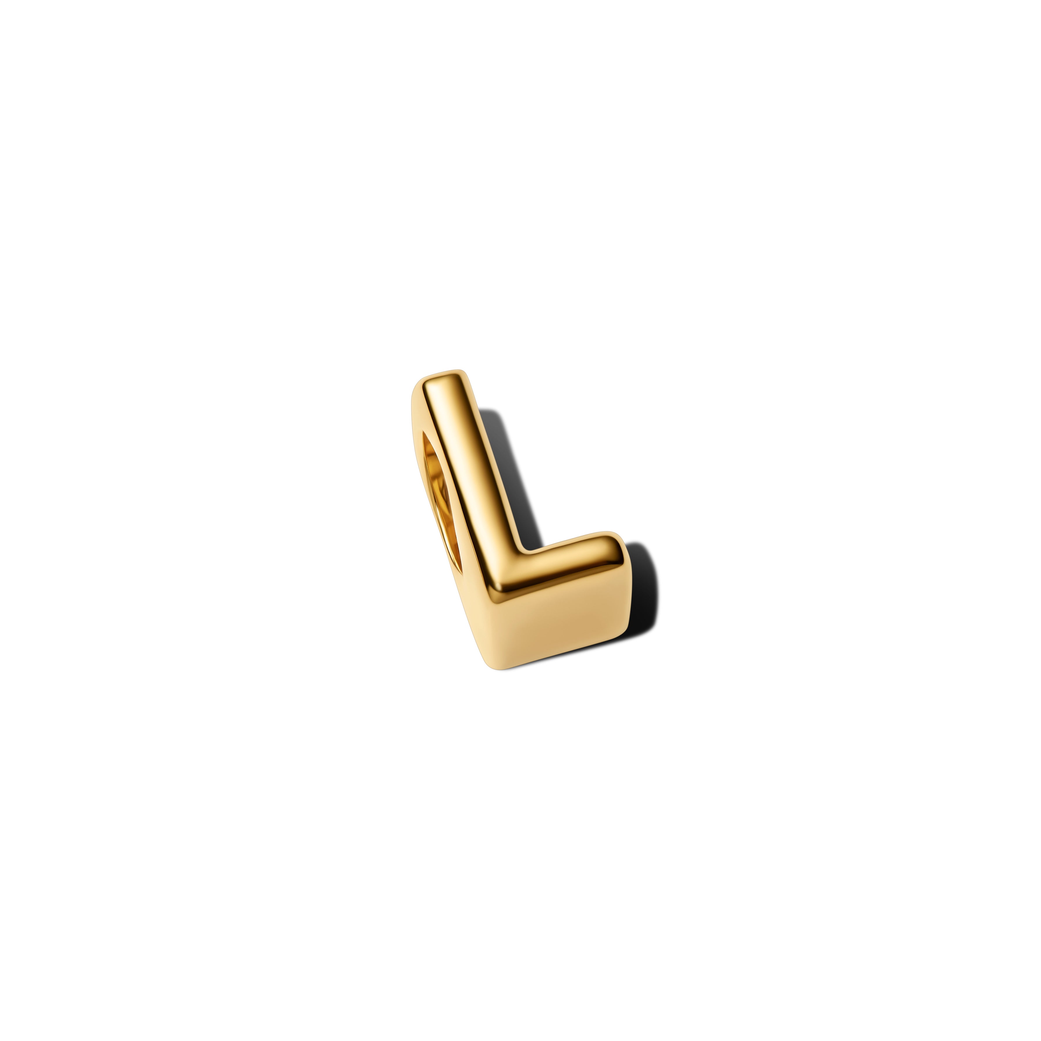 Pandora Letter L Alfabetbedel goudverguld letterbedel - 763958C00