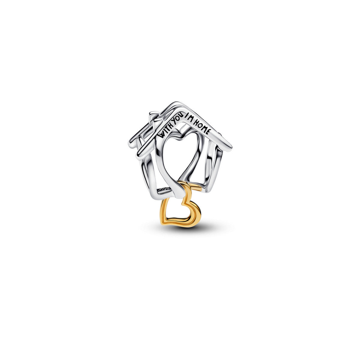 Pandora Huis en Hart Bedel 764145C00 – Zilver en Verguld