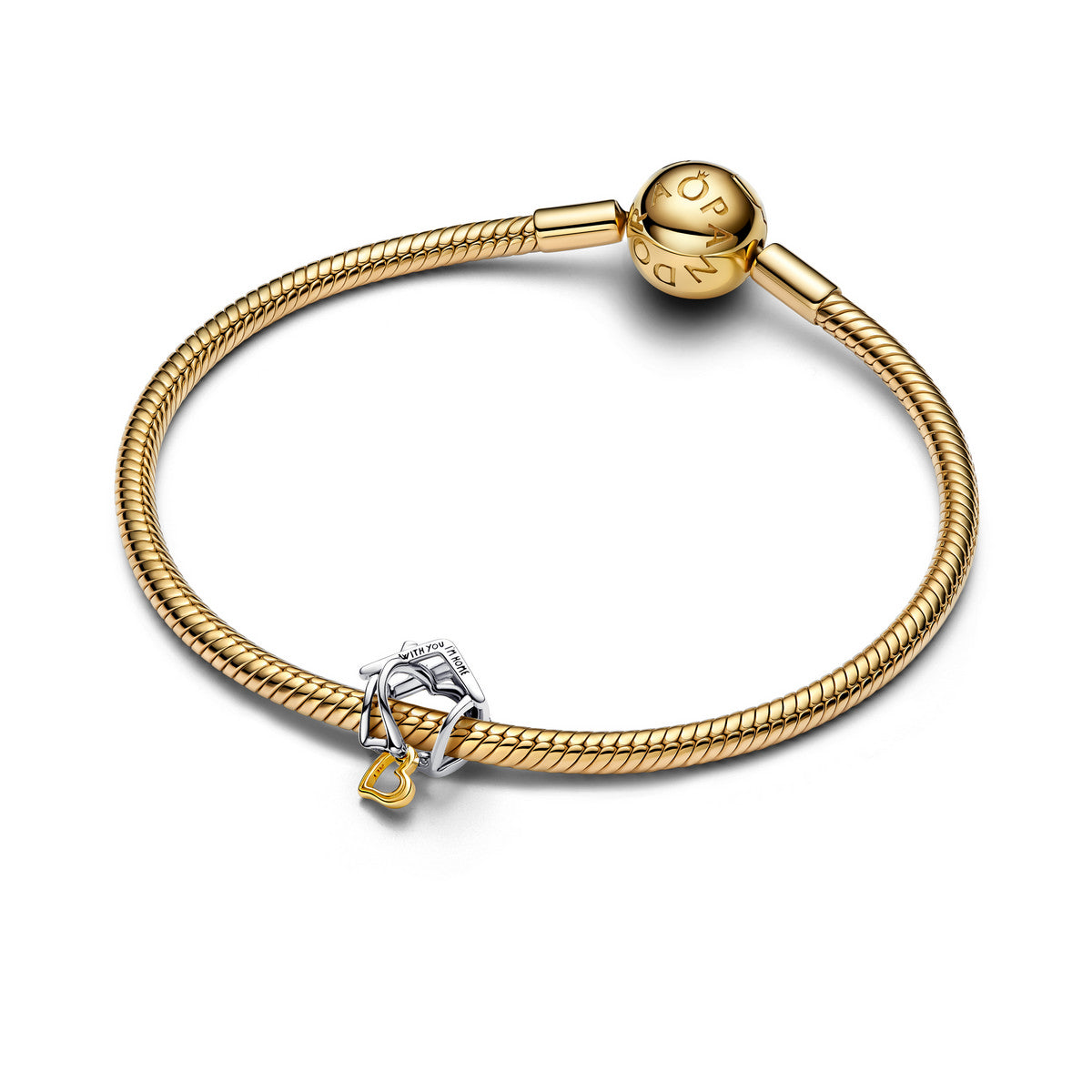 Pandora Huis en Hart Bedel 764145C00 – Zilver en Verguld