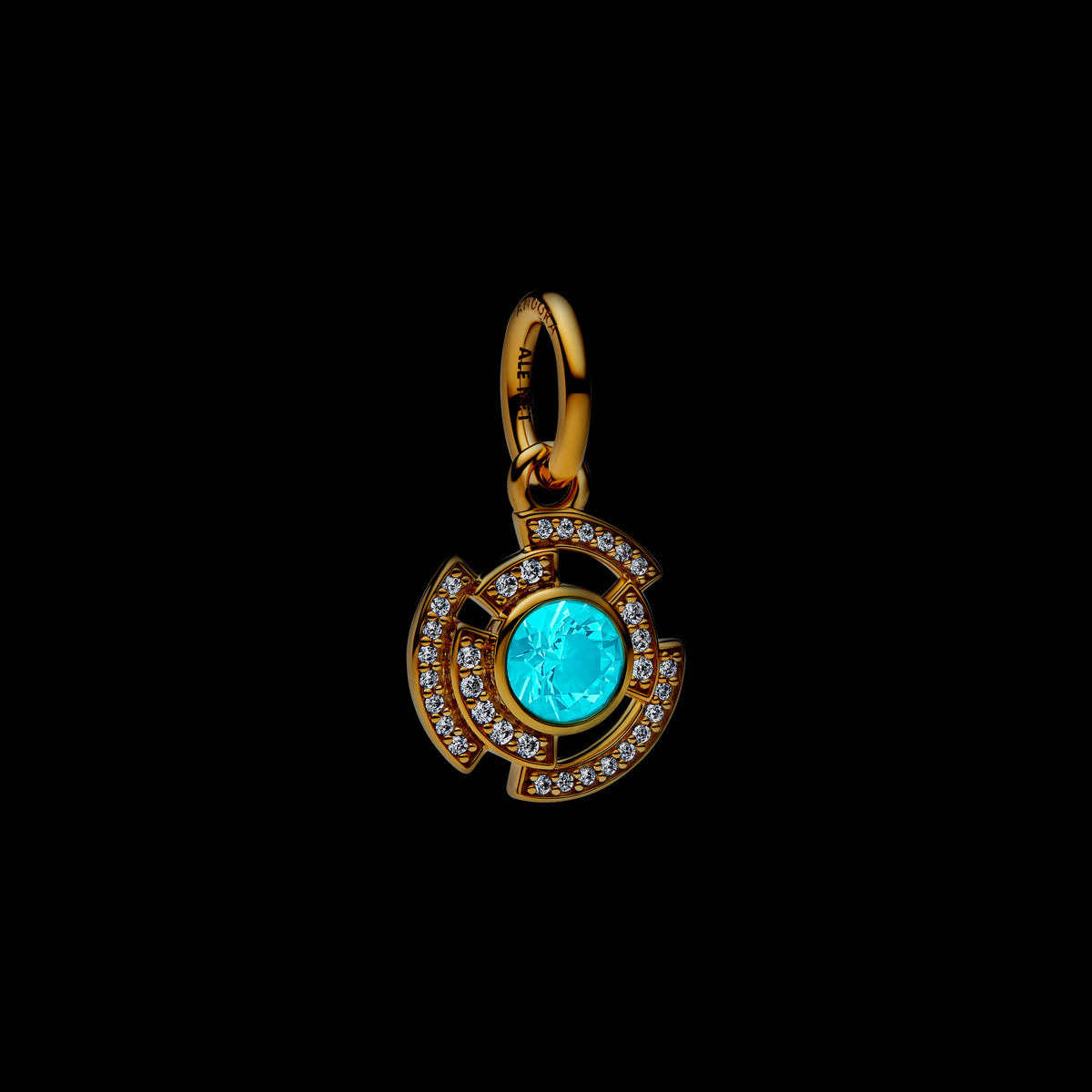 Pandora Marvel Iron Man Hangende Bedel met Arc Reactor 764216C01 – Verguld Zilver