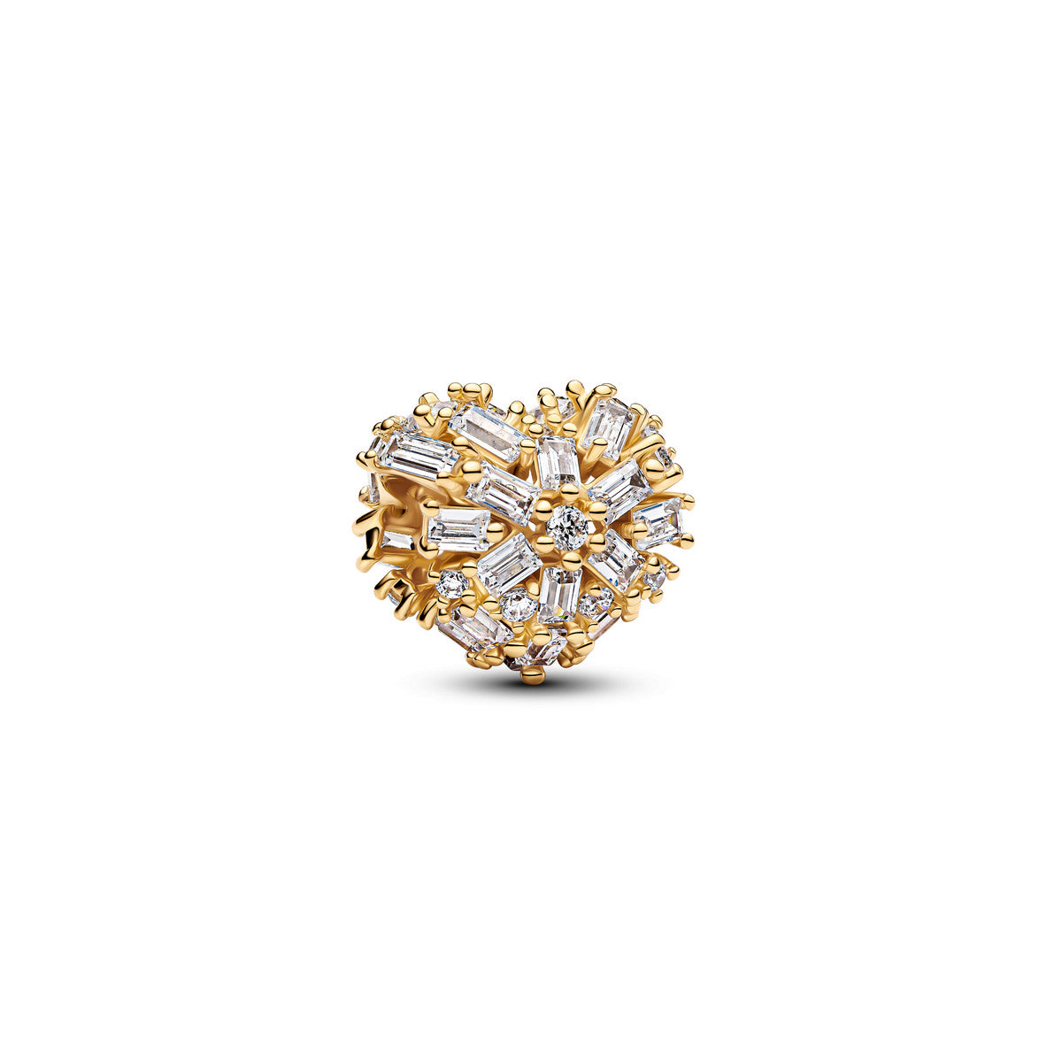 Pandora Bedel met Sprankelend Hart 764240C01 – Verguld Zilver