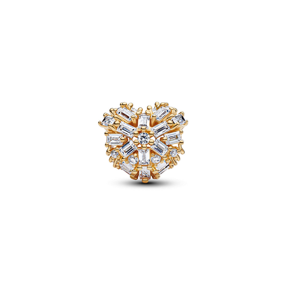 Pandora Bedel met Sprankelend Hart 764240C01 – Verguld Zilver