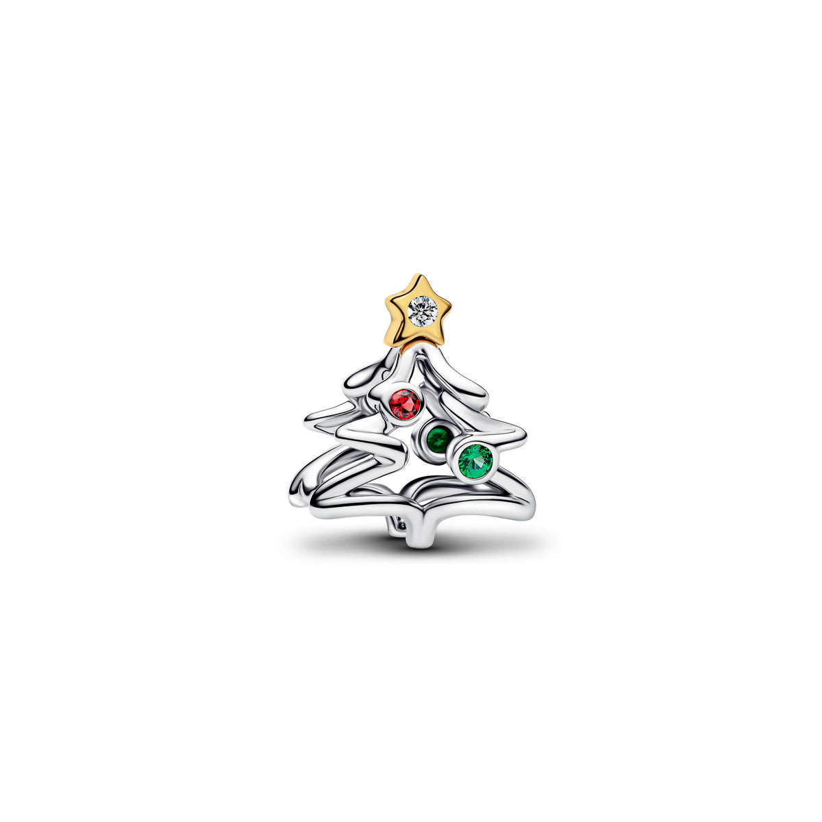 Pandora Kerstboom Bedel 764248C01 – Tweekleurig Zilver