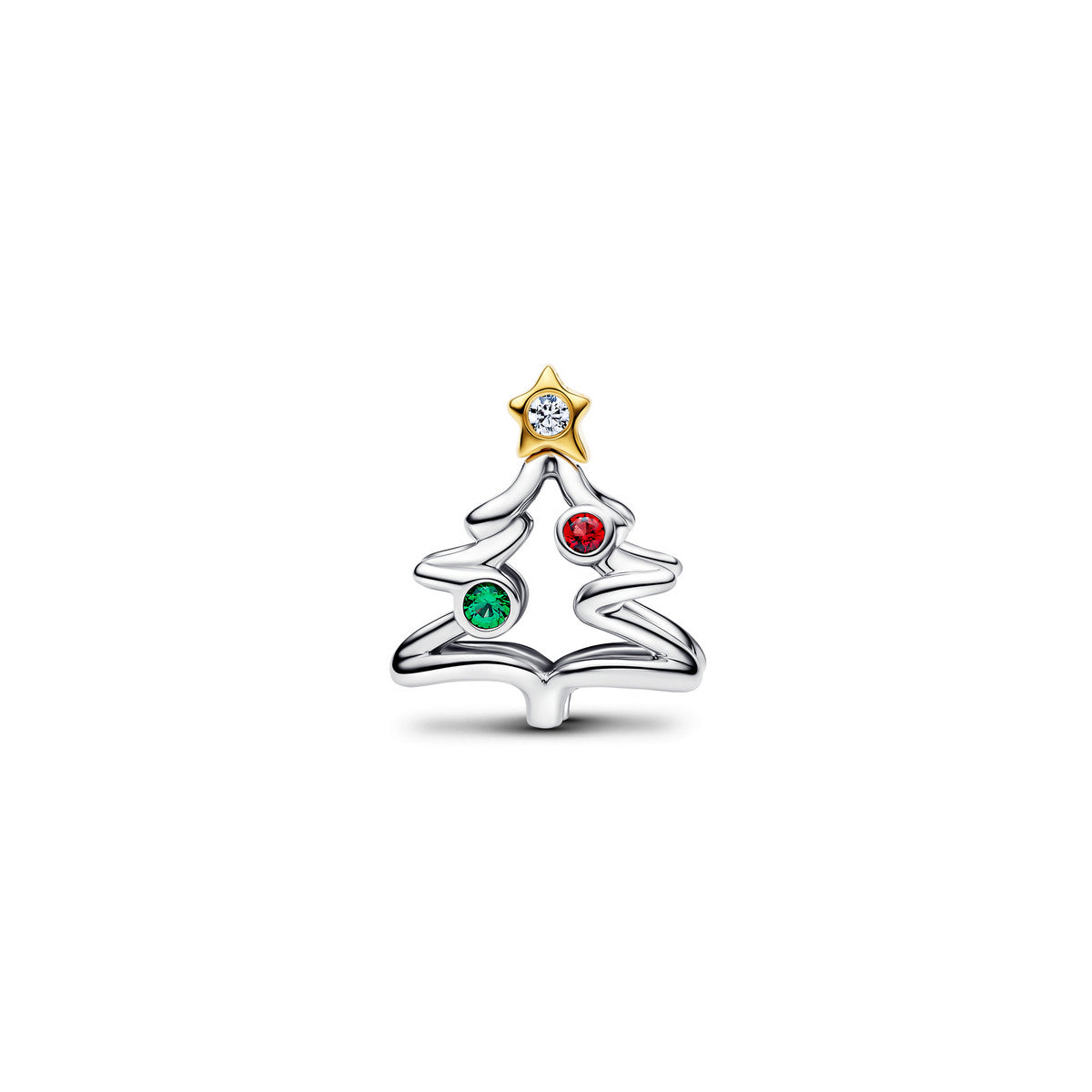 Pandora Kerstboom Bedel 764248C01 – Tweekleurig Zilver