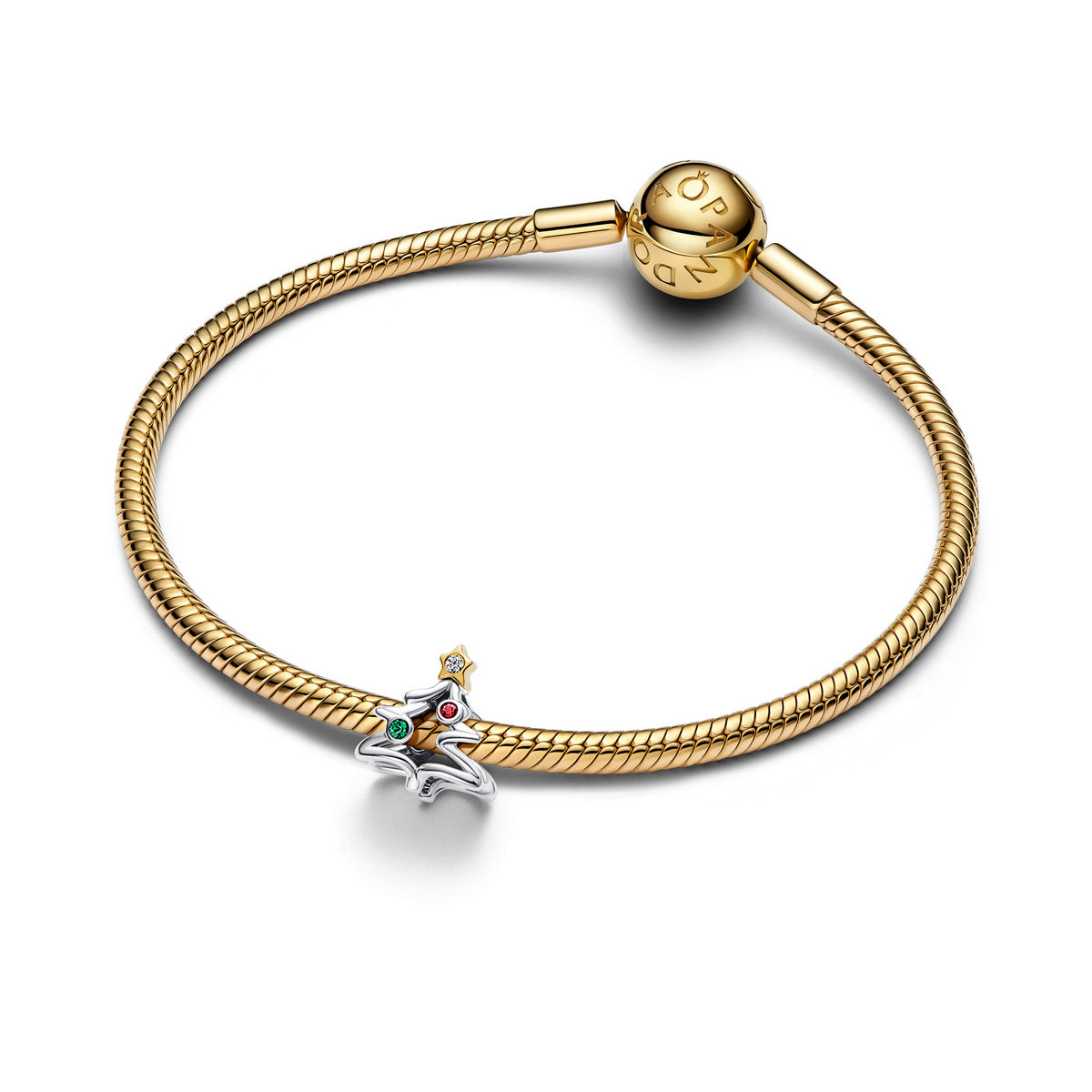 Pandora Kerstboom Bedel 764248C01 – Tweekleurig Zilver