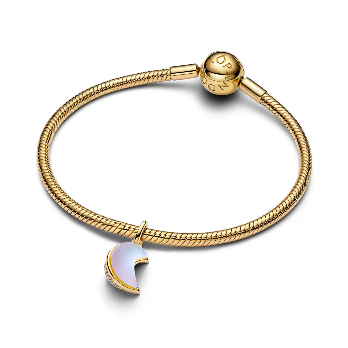 Pandora Hangende Bedel met Sprankelende Halve Maan 764275C01 – Verguld Zilver