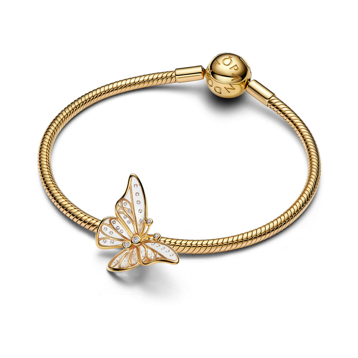 Pandora Oversized Openwork Vlinder Clipbedel goudverguld - 764487C01