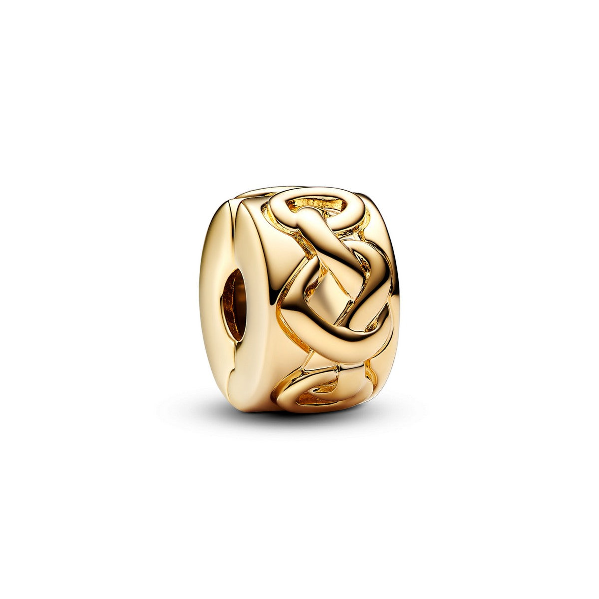Pandora Knotted Hearts Clip Bedel goudverguld - 768035C00