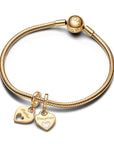 Pandora Dubbele Hart Gesplitste Hanger Bedel 769187C01 - PansiteNederland.nl