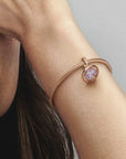 Pandora Bedel Saturnus 14k Roségoud met Paarse Kristal & Zirkonia - 782437C01 - PansiteNederland.nl