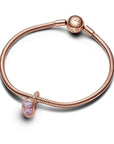Pandora Bedel Saturnus 14k Roségoud met Paarse Kristal & Zirkonia - 782437C01 - PansiteNederland.nl