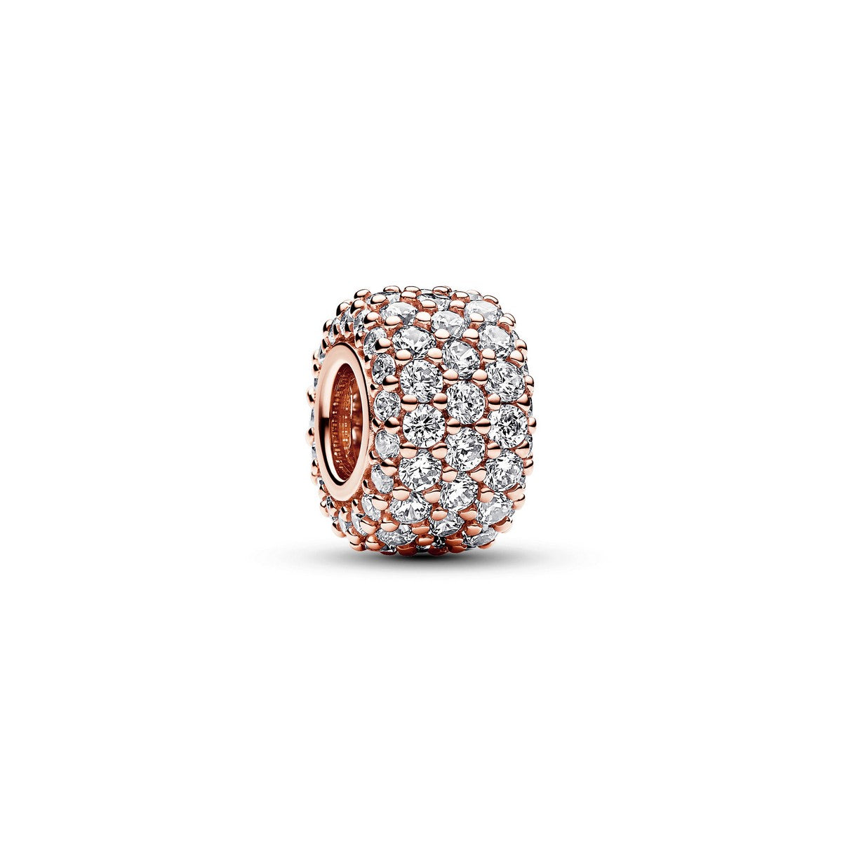 Pandora Sprankelend Pavé Drie Rijen Bedel roségoudverguld - 782820C01