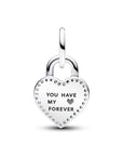 Pandora Tweekleurige Draaibare Dubbele Hangende Bedel Hartvormig Hangslot 783079C01, exclusief en kwalitatief hoogwaardig. Ontdek nu!