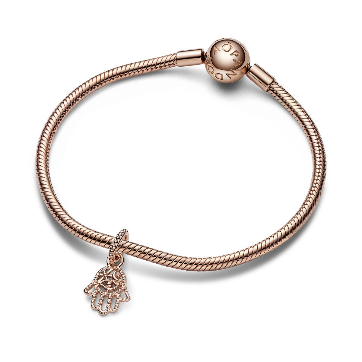 Pandora Protective Hamsa Hand Dangle Charm roségoudverguld - 789144C00