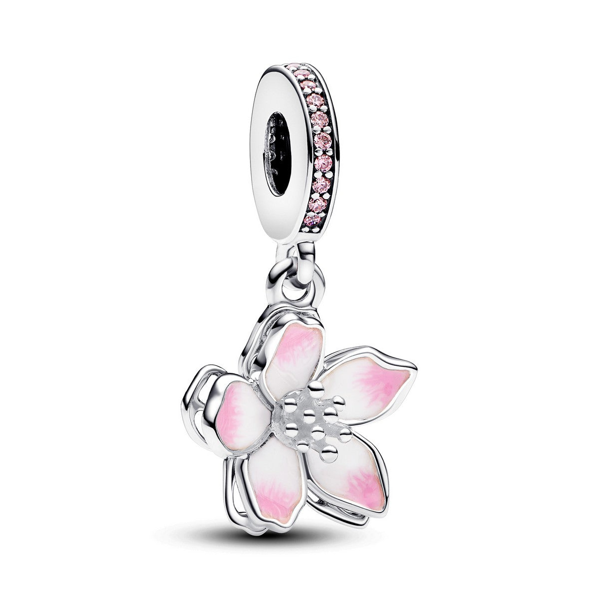 Pandora Kersenbloesem Hangende Bedel zilver - 790667C01