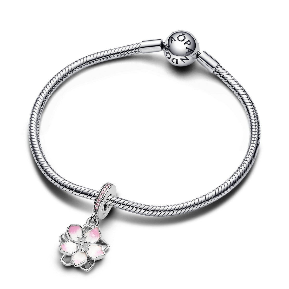 Pandora Kersenbloesem Hangende Bedel zilver - 790667C01
