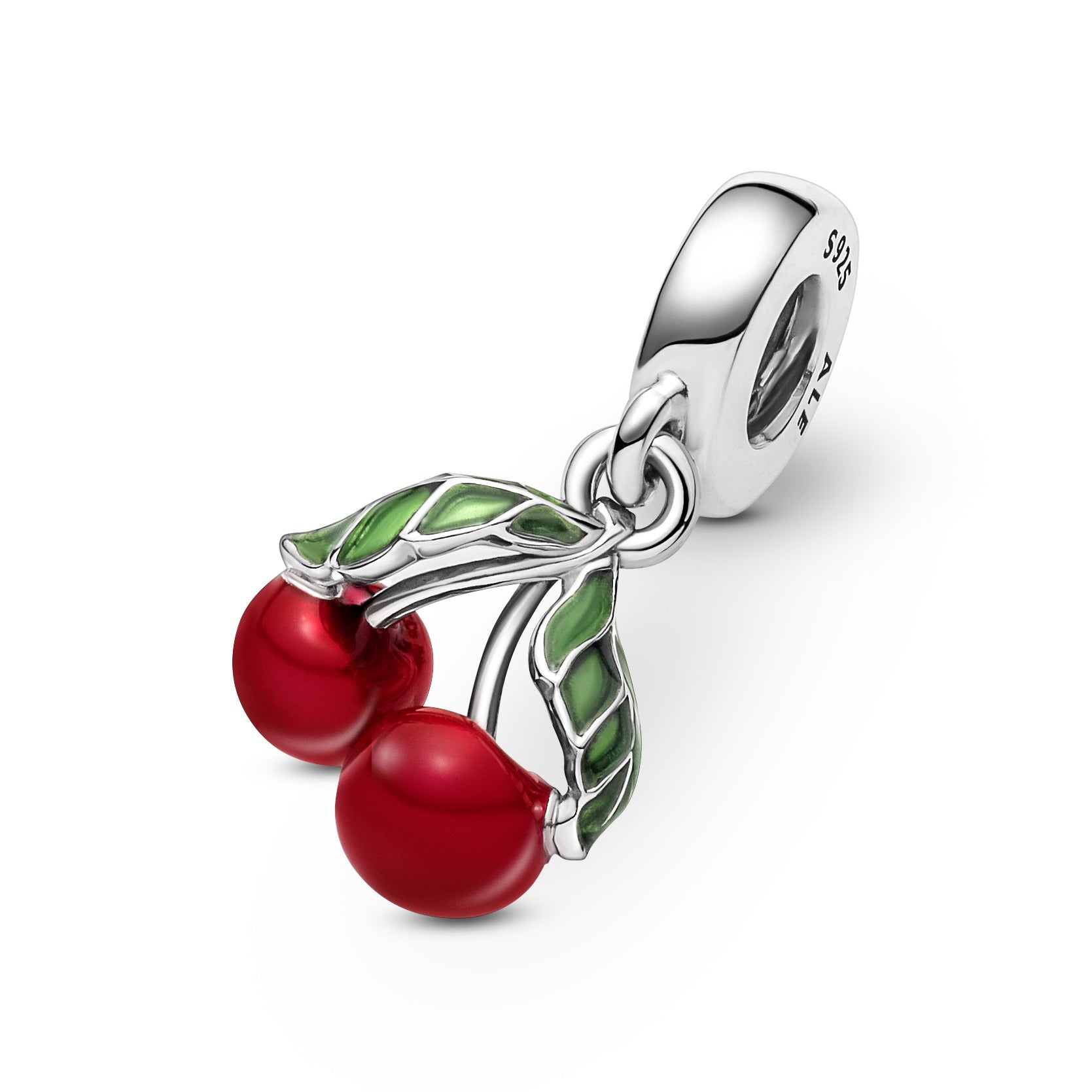 Pandora Asymmetrical Cherry Fruit Dangle Charm zilver - 791583C01