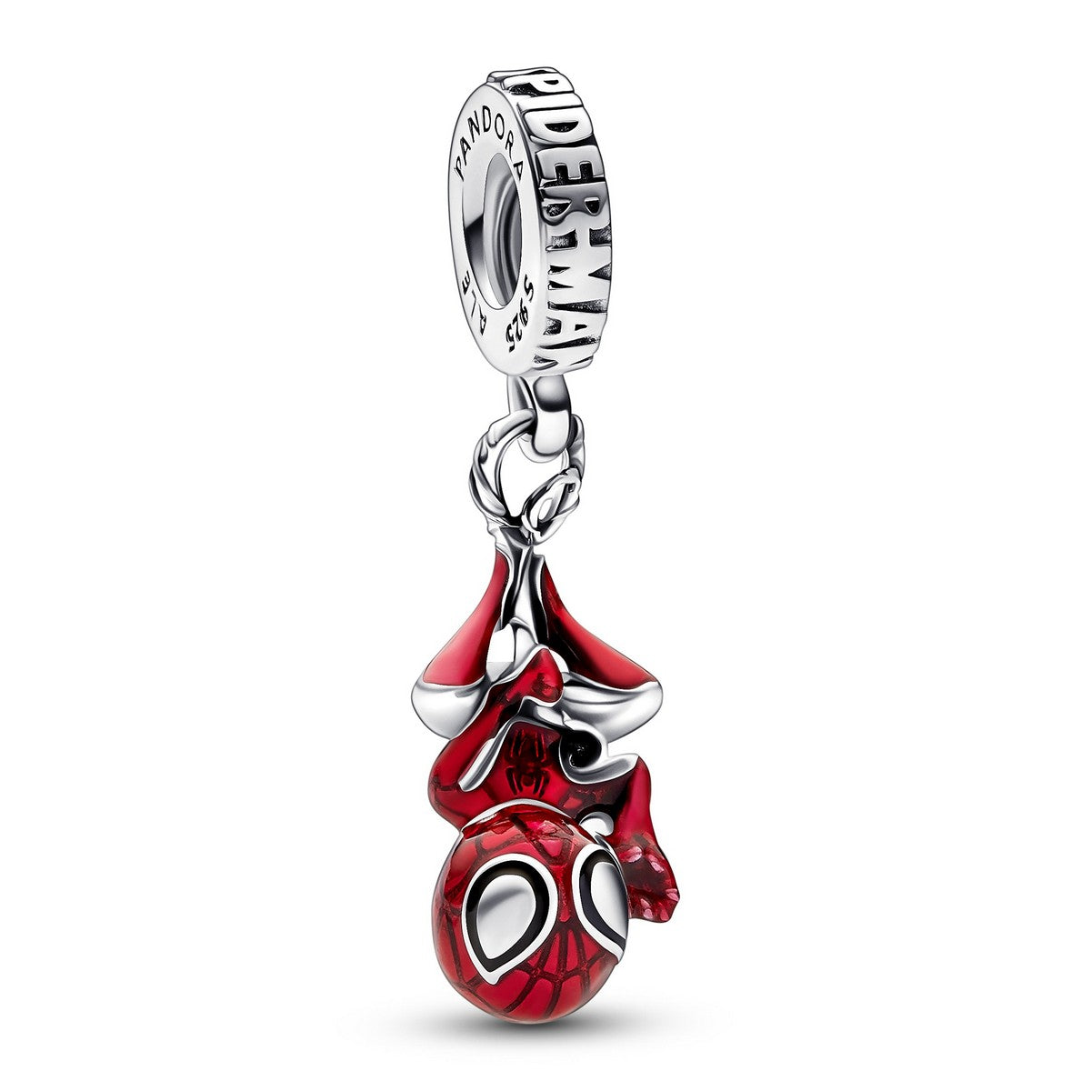 Pandora Marvel Hanging Spider-Man Dangle Charm zilver - 792323C01