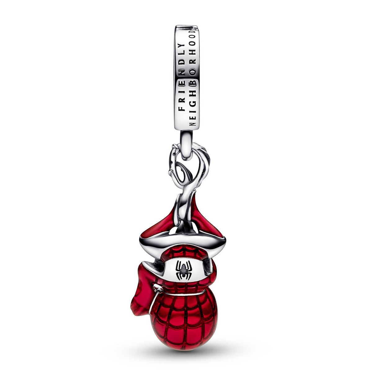 Pandora Marvel Hanging Spider-Man Dangle Charm zilver - 792323C01