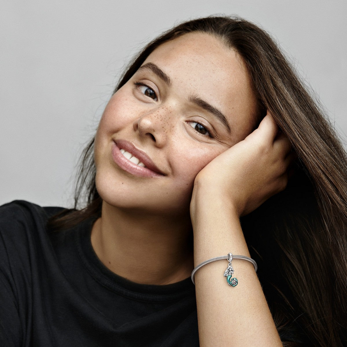 Pandora Disney De Kleine Zeemeermin Ariël Hangende Bedel zilver - 792695C01